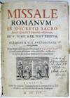 CATHOLIC LITURGY MISSAL. Missale Romanum. 1645